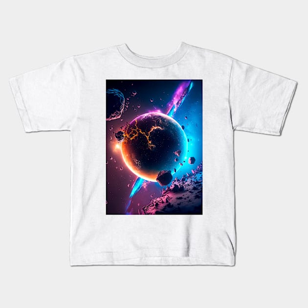 Planetary Debris Kids T-Shirt by James Garcia